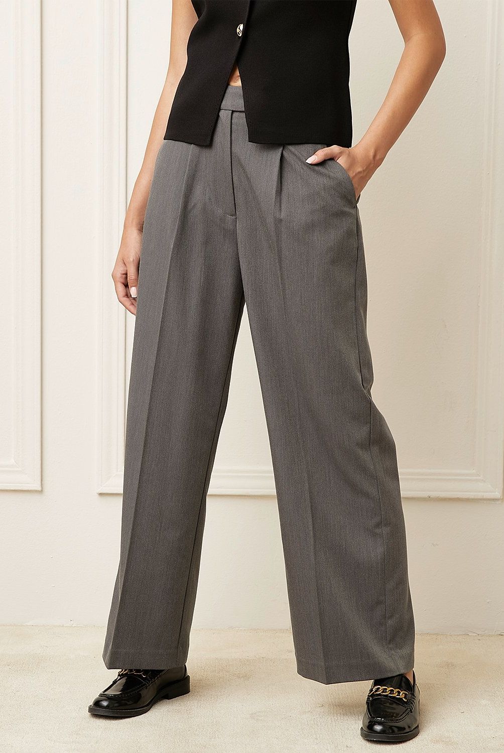 BASEMENT - Pantalón Recto Mujer Basement