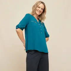 S COCCI - Blusa S.Cocci Manga Larga Mujer Viscosa Estilo Casual