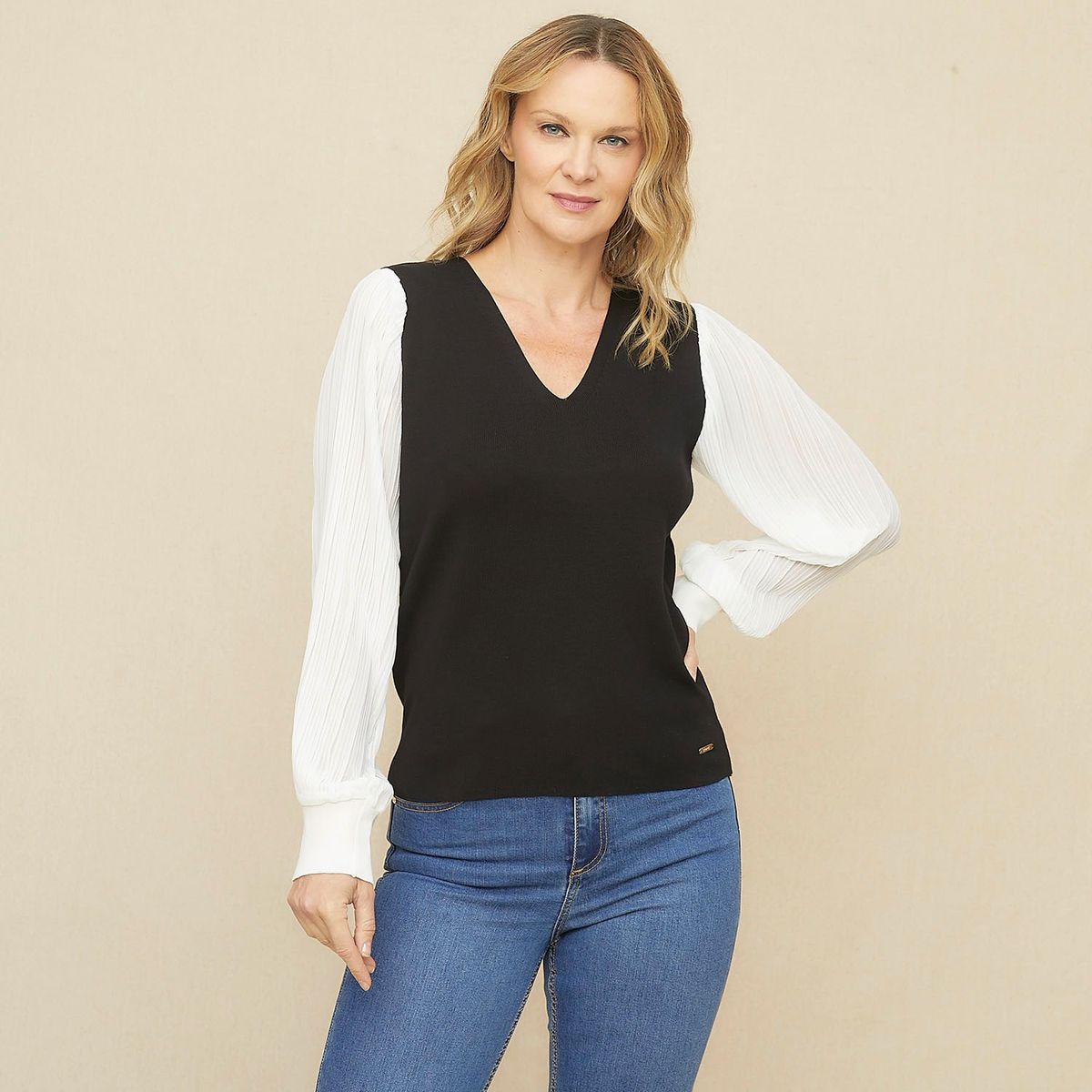 S COCCI - Suéter S.cocci Diseño Liso Manga Larga Mujer