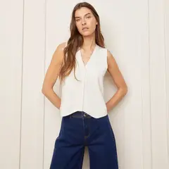 BASEMENT - Suéter Sin Mangas Rayas Mujer