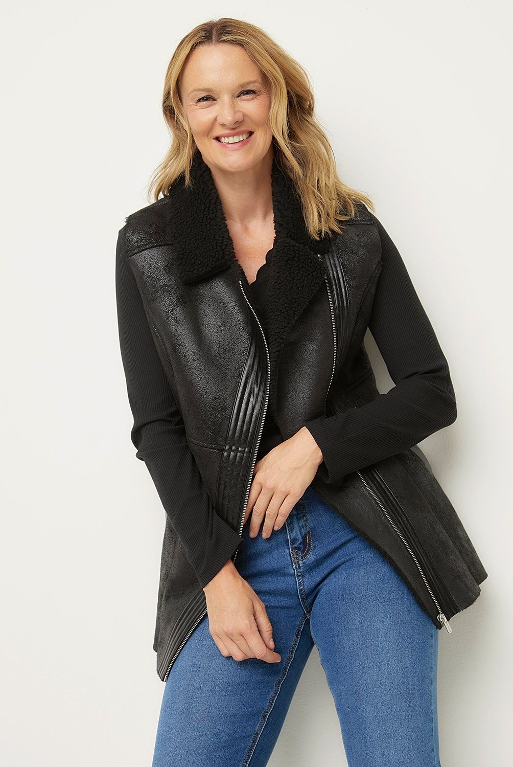 NEWPORT - Chaquetón Newport Diseño Mottled Mujer Sin Mangas