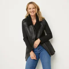 NEWPORT - Chaquetón PU Mujer