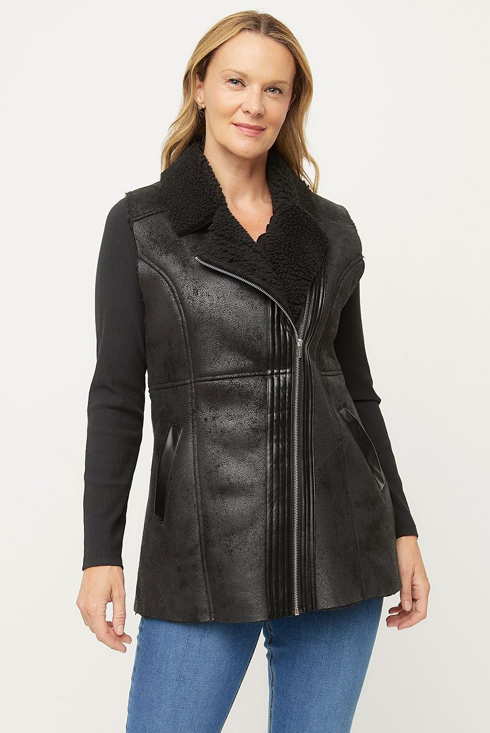 NEWPORT - Chaquetón Newport Diseño Mottled Mujer Sin Mangas