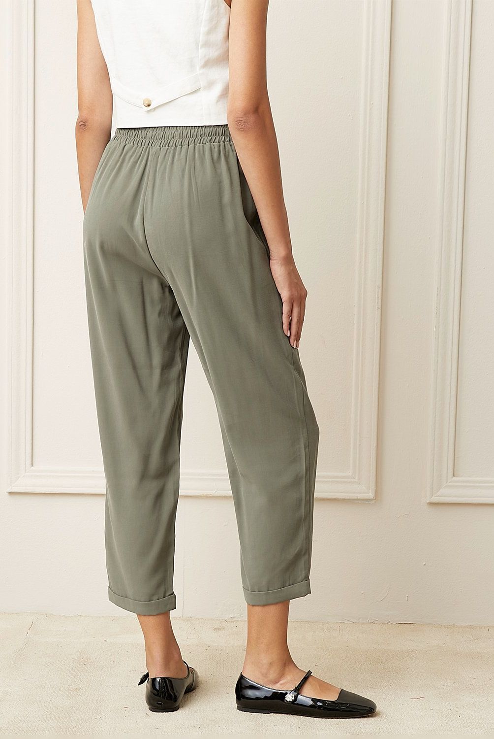 BASEMENT - Pantalón Jogger Mujer Basement Viscosa Estilo Casual