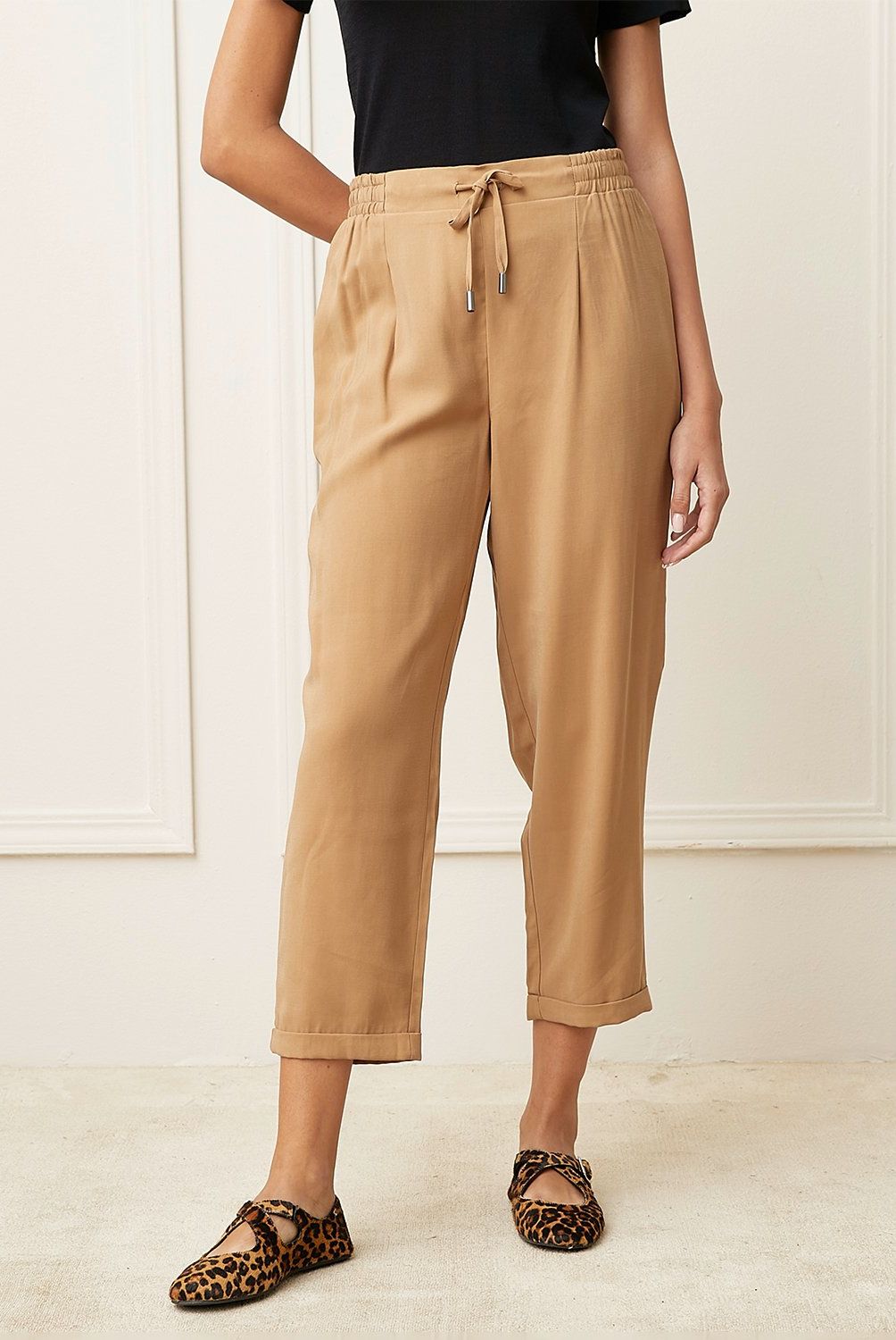 BASEMENT - Pantalón Jogger Mujer Basement Viscosa Estilo Casual