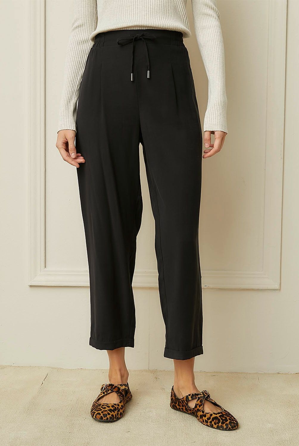 BASEMENT - Pantalón Jogger Mujer Basement Viscosa Estilo Casual