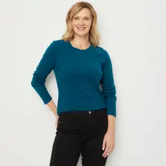 NEWPORT - Polera Manga Larga Algodón Mujer