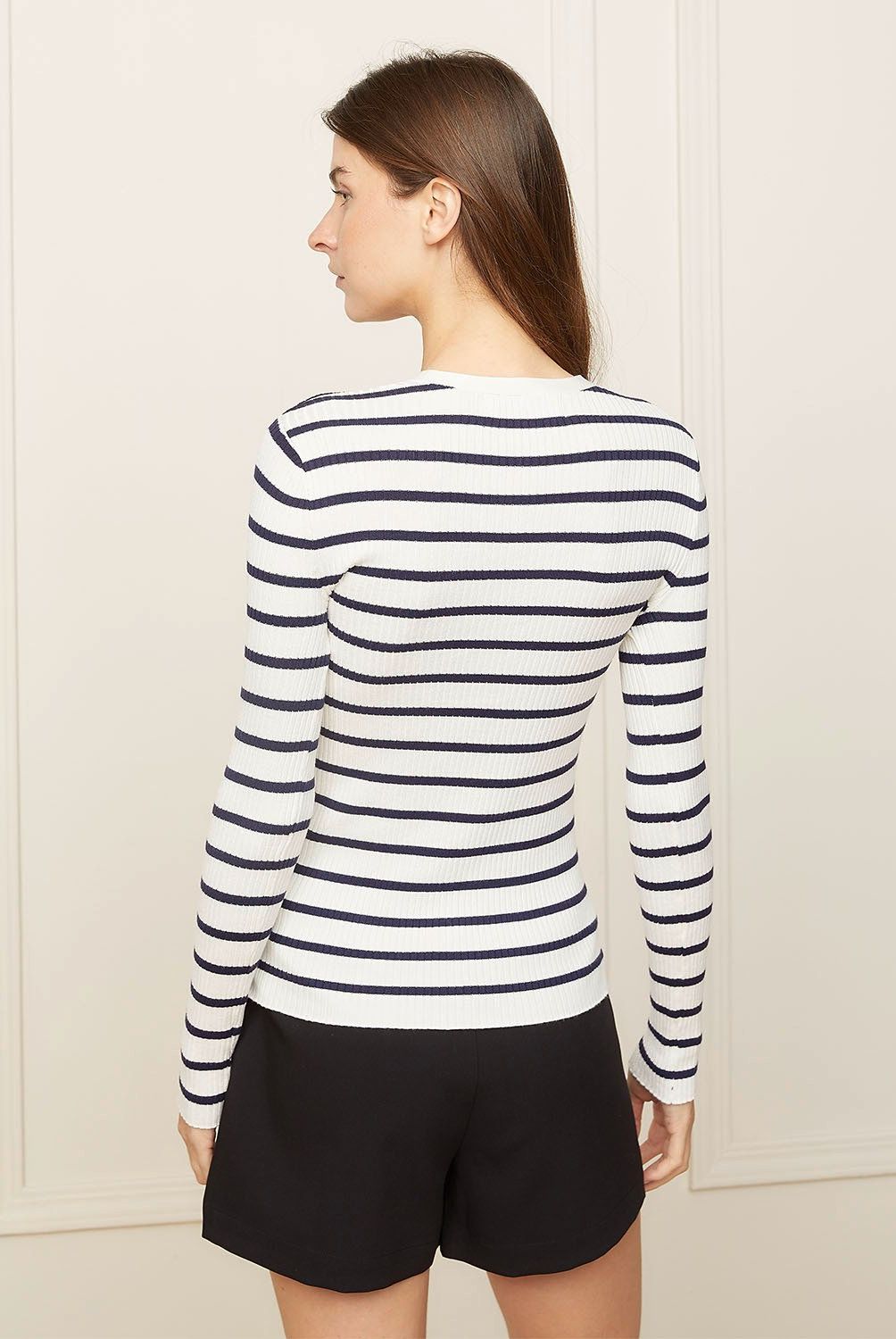 BASEMENT - Sweater Manga Larga Basement Rayas Mujer Viscosa