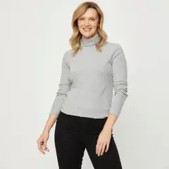 NEWPORT - Polera Manga Larga Algodón Mujer