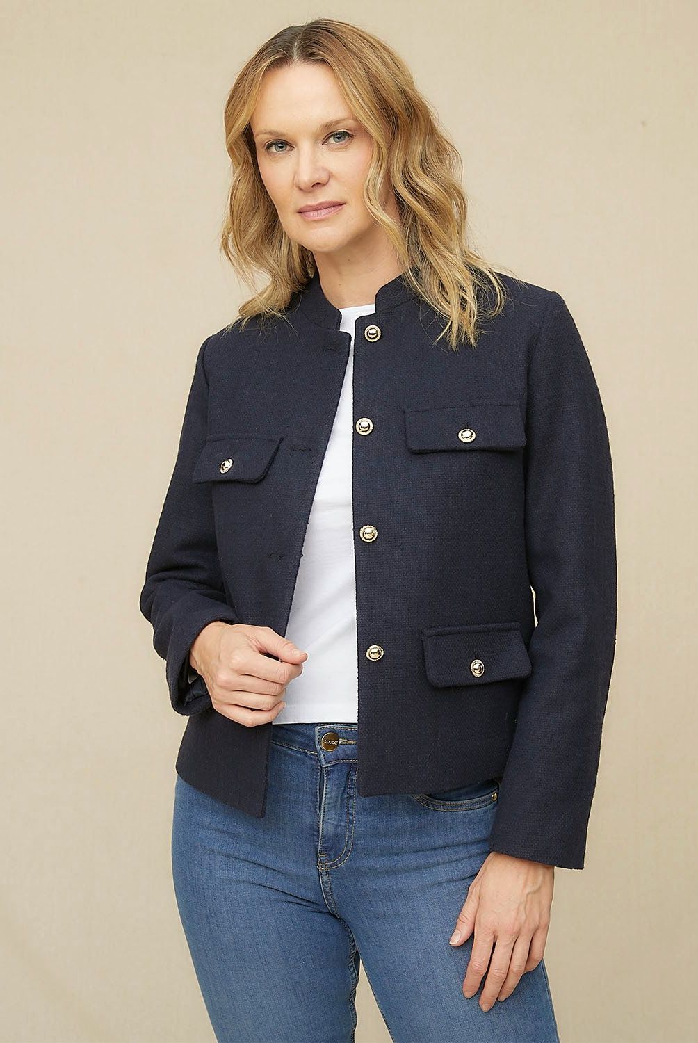 S COCCI - Chaqueta S.Cocci Diseño Liso Mujer Manga Larga