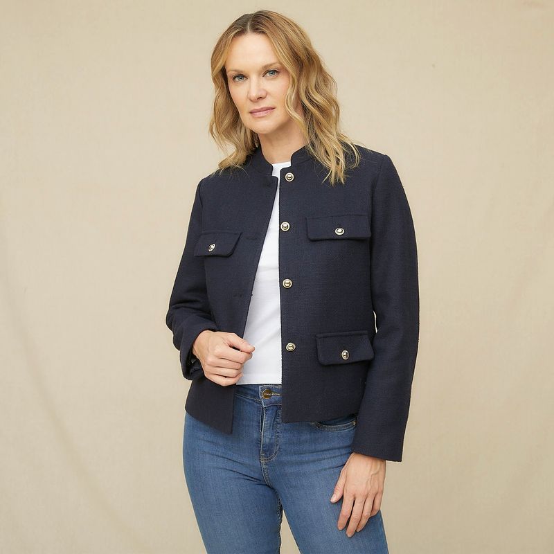 S COCCI - Chaqueta S.Cocci Diseño Liso Mujer Manga Larga