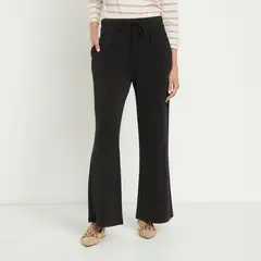 APOLOGY - Pantalón Flare Tiro Alto Mujer Estilo Casual