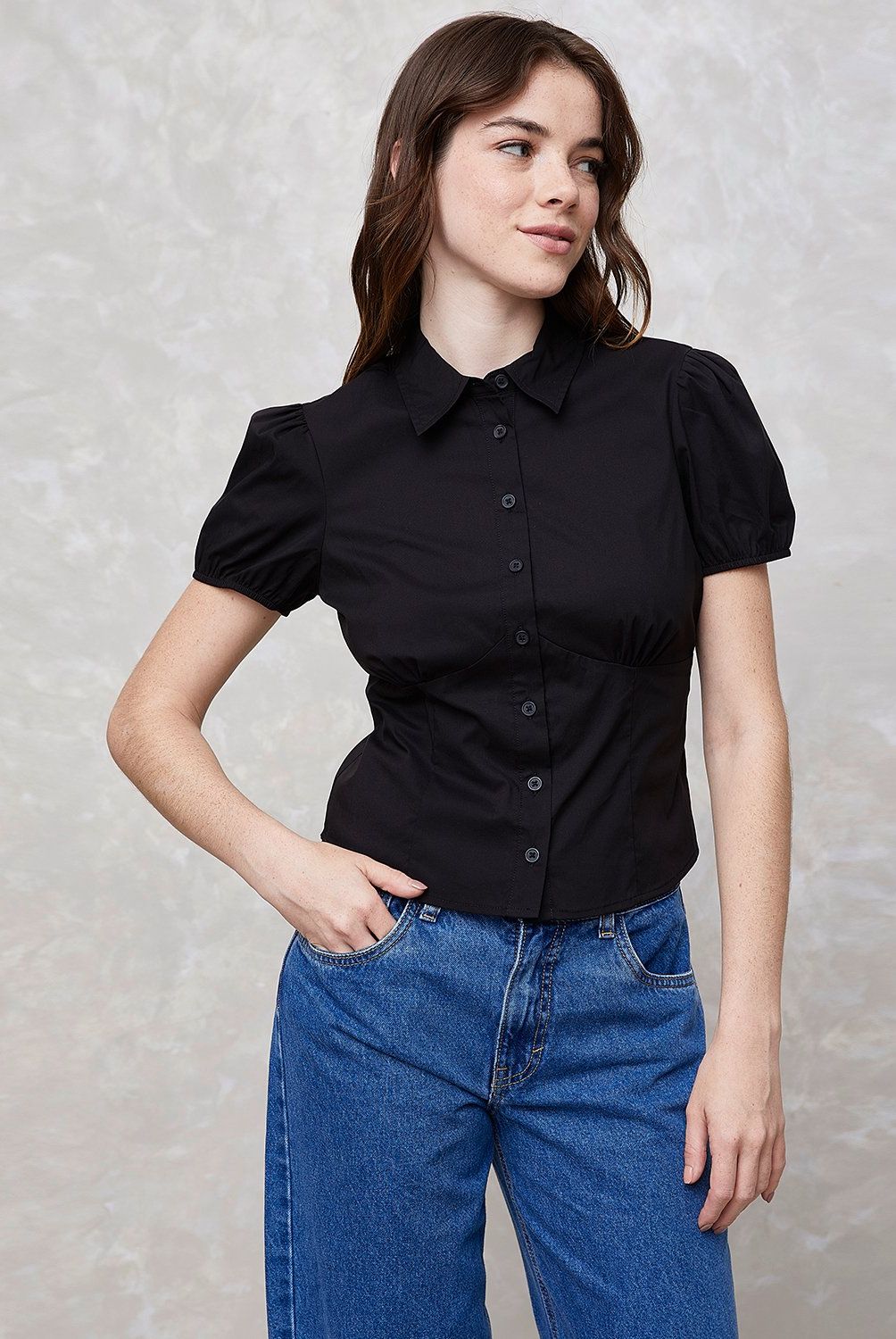 SYBILLA - Blusa Sybilla Manga Corta Algodón Mujer