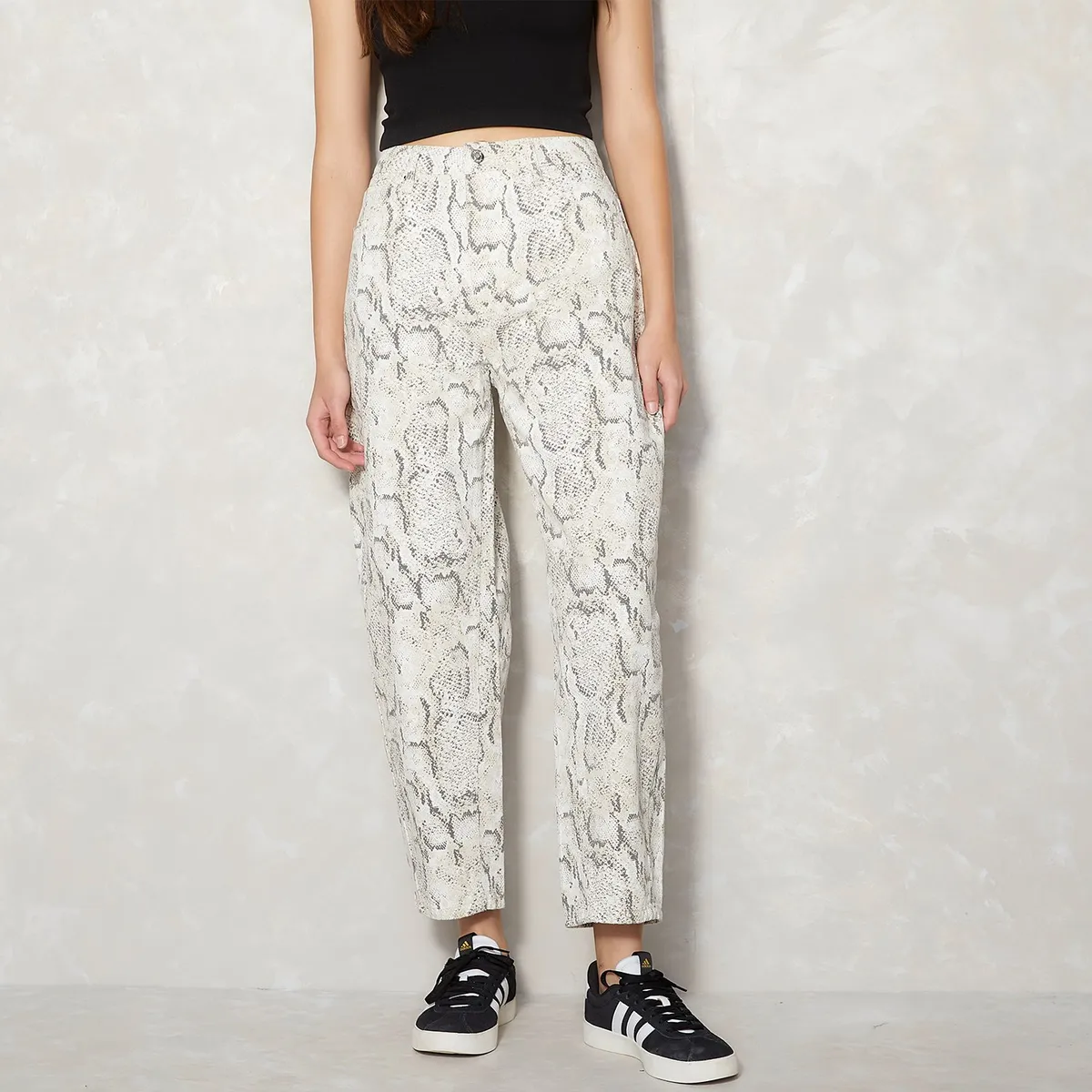 SYBILLA - Jeans Recto Sybilla Mujer Algodón Estampado Animal Print
