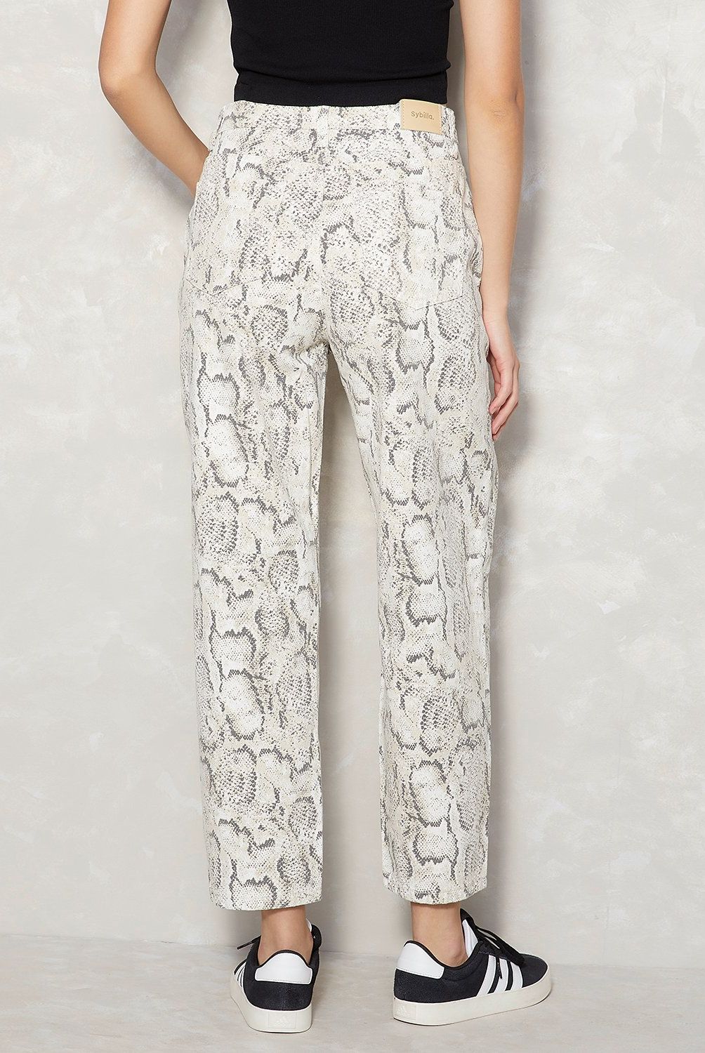 SYBILLA - Jeans Recto Sybilla Mujer Algodón Estampado Animal Print
