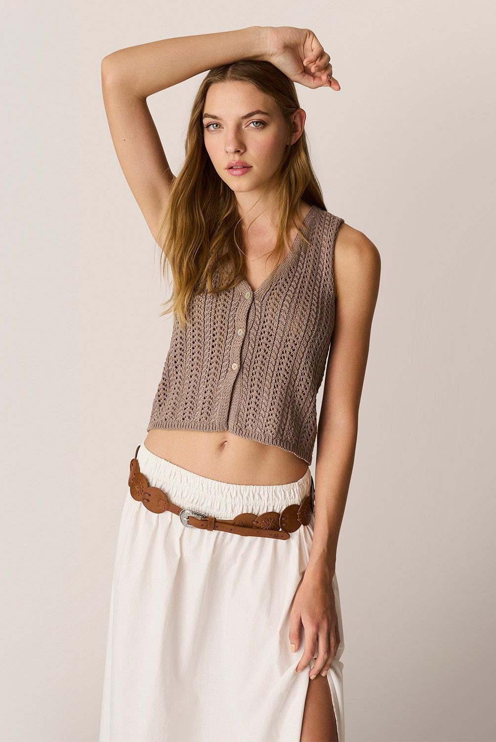 SYBILLA - Top Crop Sybilla Sin Mangas Mujer Casual