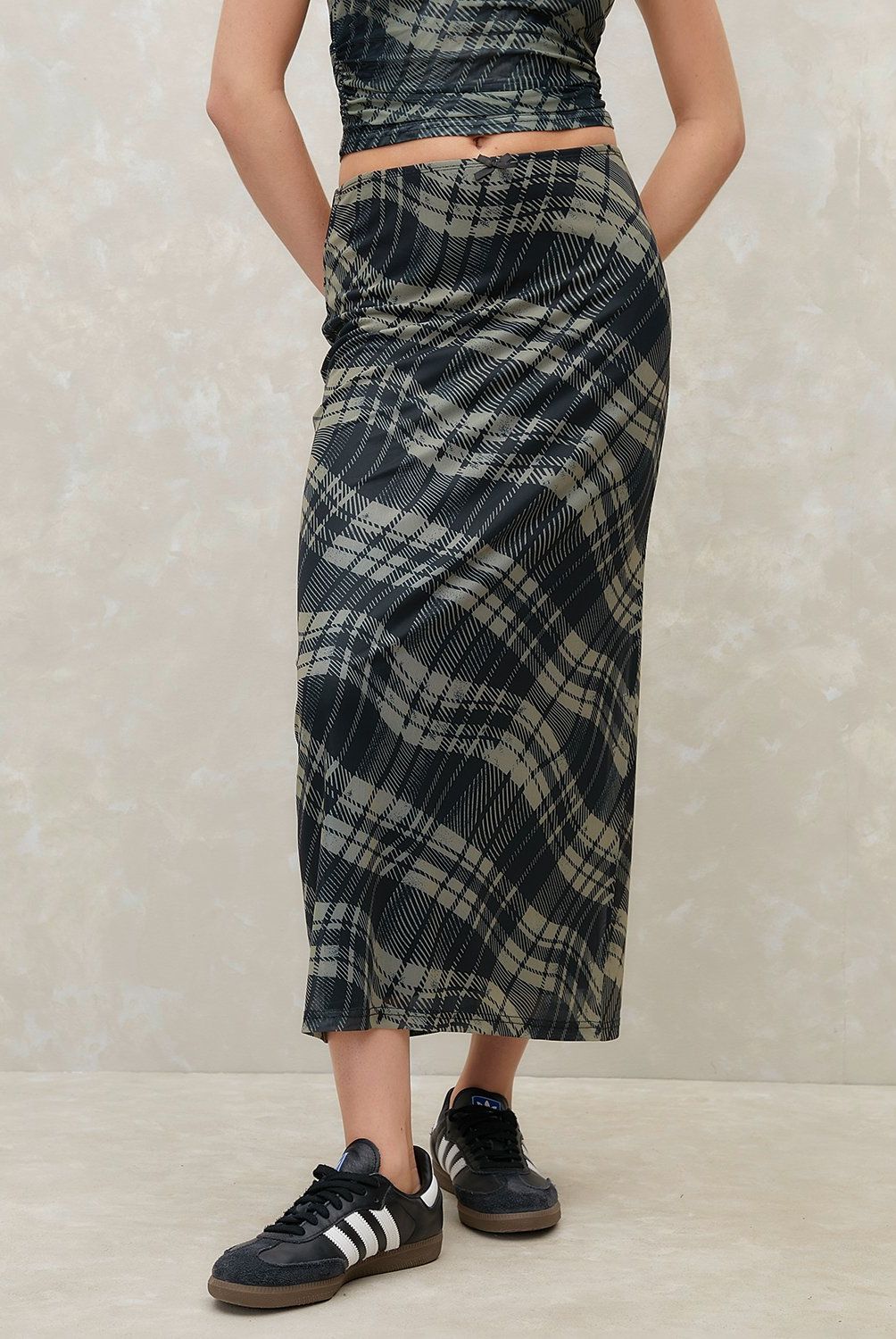 SYBILLA - Falda Midi Mujer Sybilla Diseño Cuadros