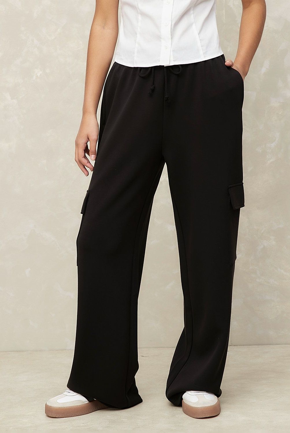 SYBILLA - Pantalón De Buzo Palazzo Tiro Medio Mujer Sybilla