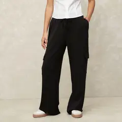 SYBILLA - Pantalón De Buzo Palazzo Tiro Medio Mujer