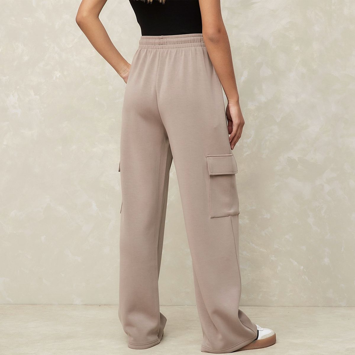 SYBILLA - Pantalón De Buzo Palazzo Tiro Medio Mujer Sybilla