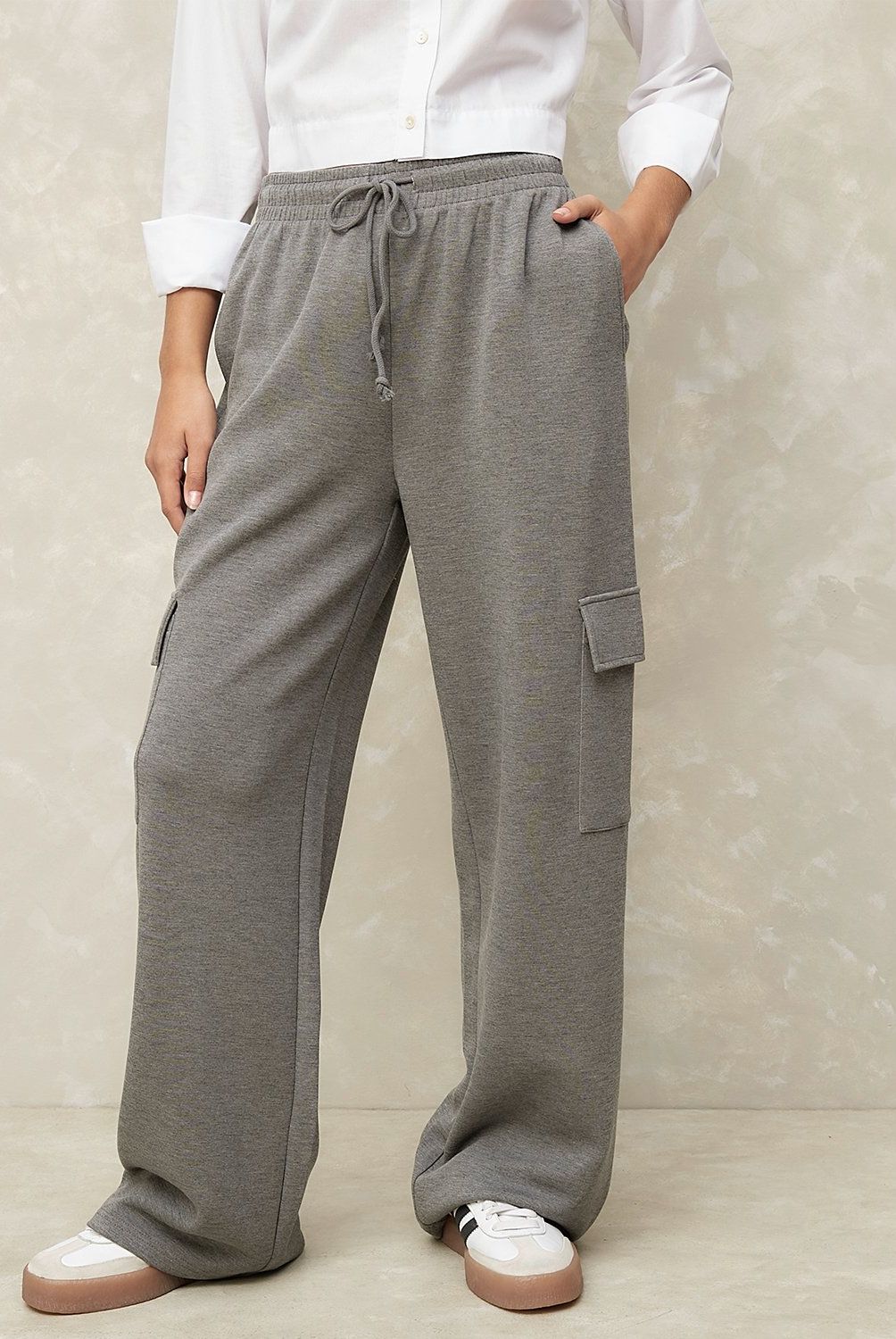 SYBILLA - Pantalón De Buzo Palazzo Tiro Medio Mujer Sybilla