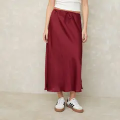 SYBILLA - Falda Larga Mujer Diseño Liso