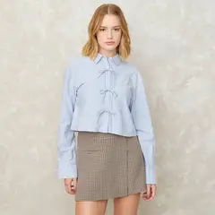 SYBILLA - Blusa Manga Larga Algodón Mujer