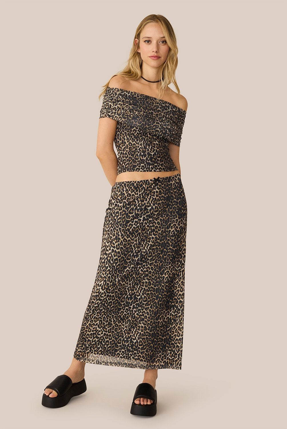 SYBILLA - Top Malla Mujer Sybilla Estampado Animal
