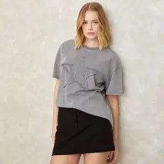 SYBILLA - Polera Manga Corta Algodón Mujer