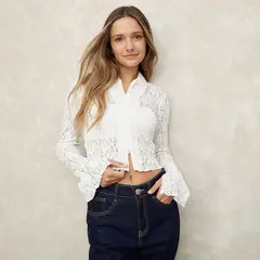 SYBILLA - Blusa Manga Larga Mujer