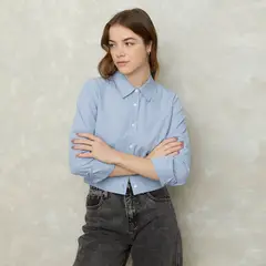 SYBILLA - Blusa Manga Larga Algodón Mujer