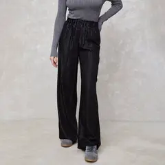 SYBILLA - Pantalón Palazzo Tiro Medio Mujer Viscosa