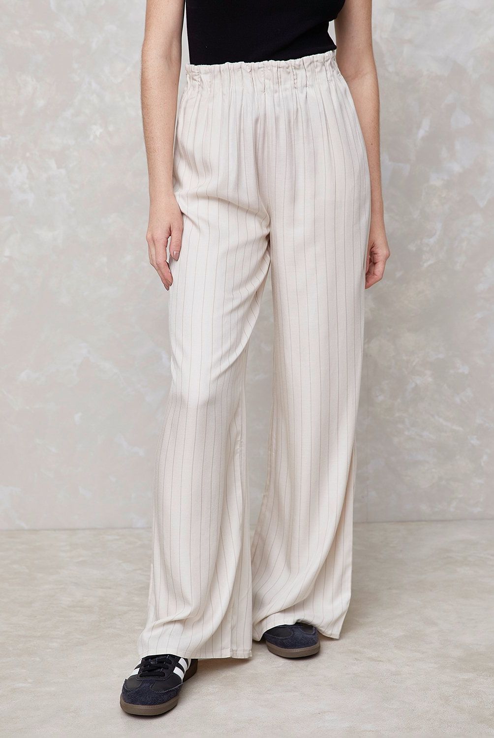 SYBILLA - Pantalón Palazzo Sybilla Mujer Viscosa Tiro Medio Rayas