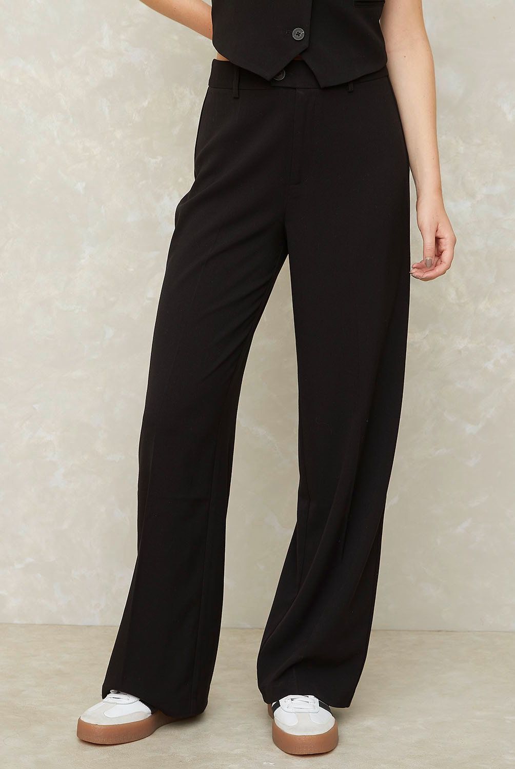 SYBILLA - Pantalones Rectos Mujer Sybilla Tiro Medio Diseño Cuadros
