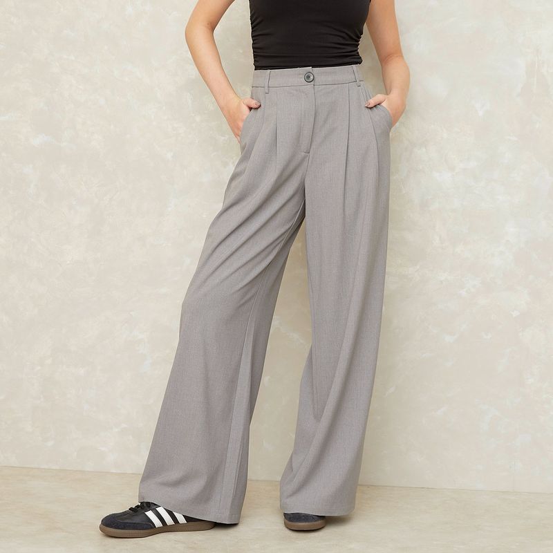 SYBILLA - Pantalón Palazzo Mujer Sybilla Tiro Medio