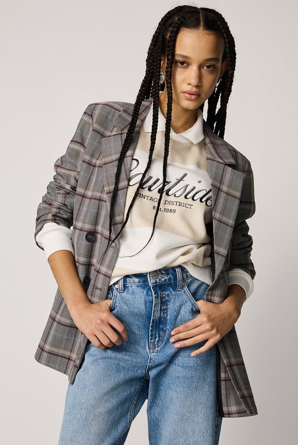 SYBILLA - Blazer A Cuadros Sybilla Mujer Manga Larga