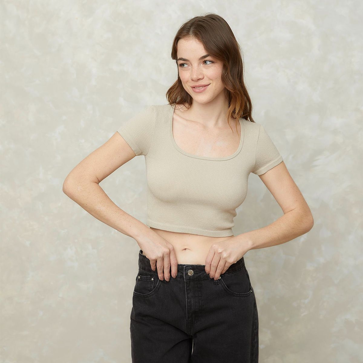 SYBILLA - Polera Manga Corta Mujer Sybilla Casual