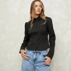SYBILLA - Blusa Manga Larga Algodón Mujer