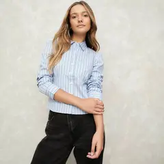 SYBILLA - Blusa Manga Larga Algodón Mujer