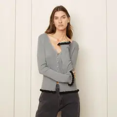 BASEMENT - Sweater Manga Larga Viscosa Diseño Liso Mujer