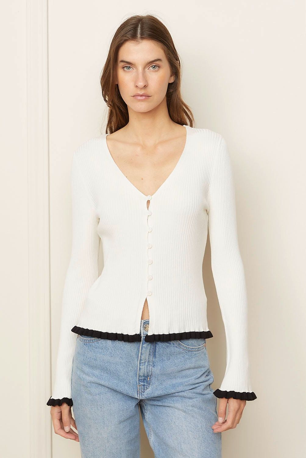 BASEMENT - Sweater Manga Larga Basement Viscosa Diseño Liso Mujer