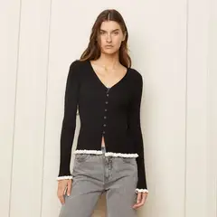 BASEMENT - Sweater Manga Larga Viscosa Diseño Liso Mujer
