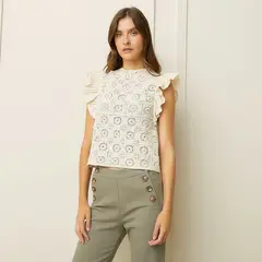 BASEMENT - Polera Manga Corta Algodón Mujer