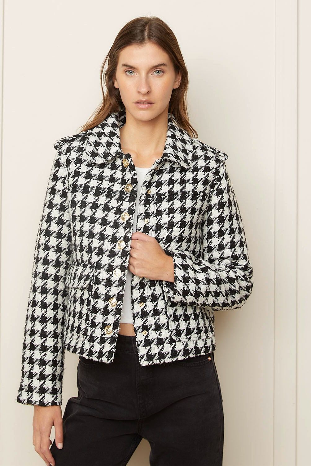 BASEMENT - Chaqueta Basement Diseño Cuadros Mujer