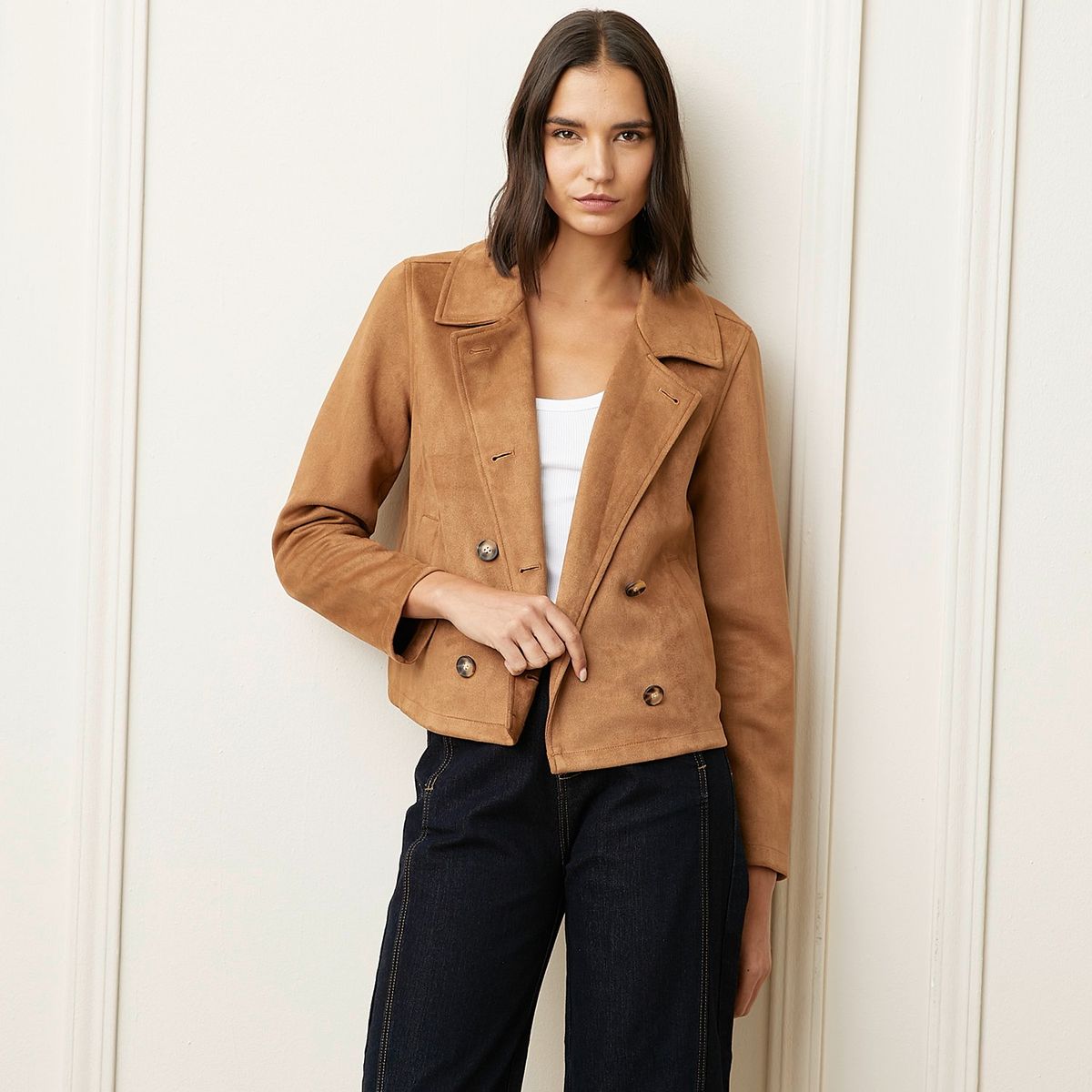 BASEMENT - Chaqueta Basement Casual Mujer Manga Larga Con Botones