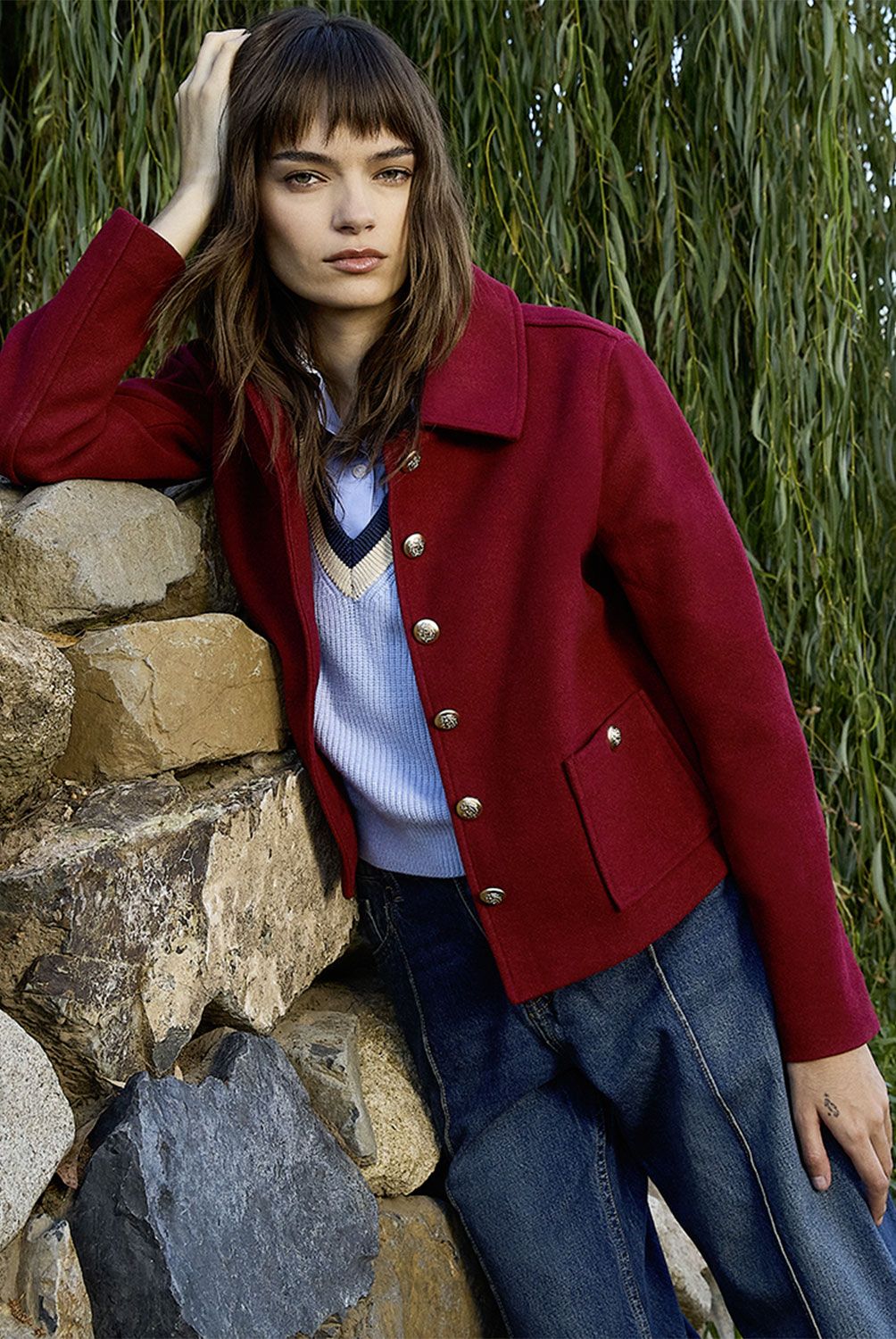 BASEMENT - Chaqueta Basement Diseño Liso Mujer Manga Larga
