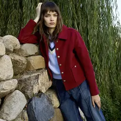 BASEMENT - Chaqueta Diseño Liso Mujer Manga Larga