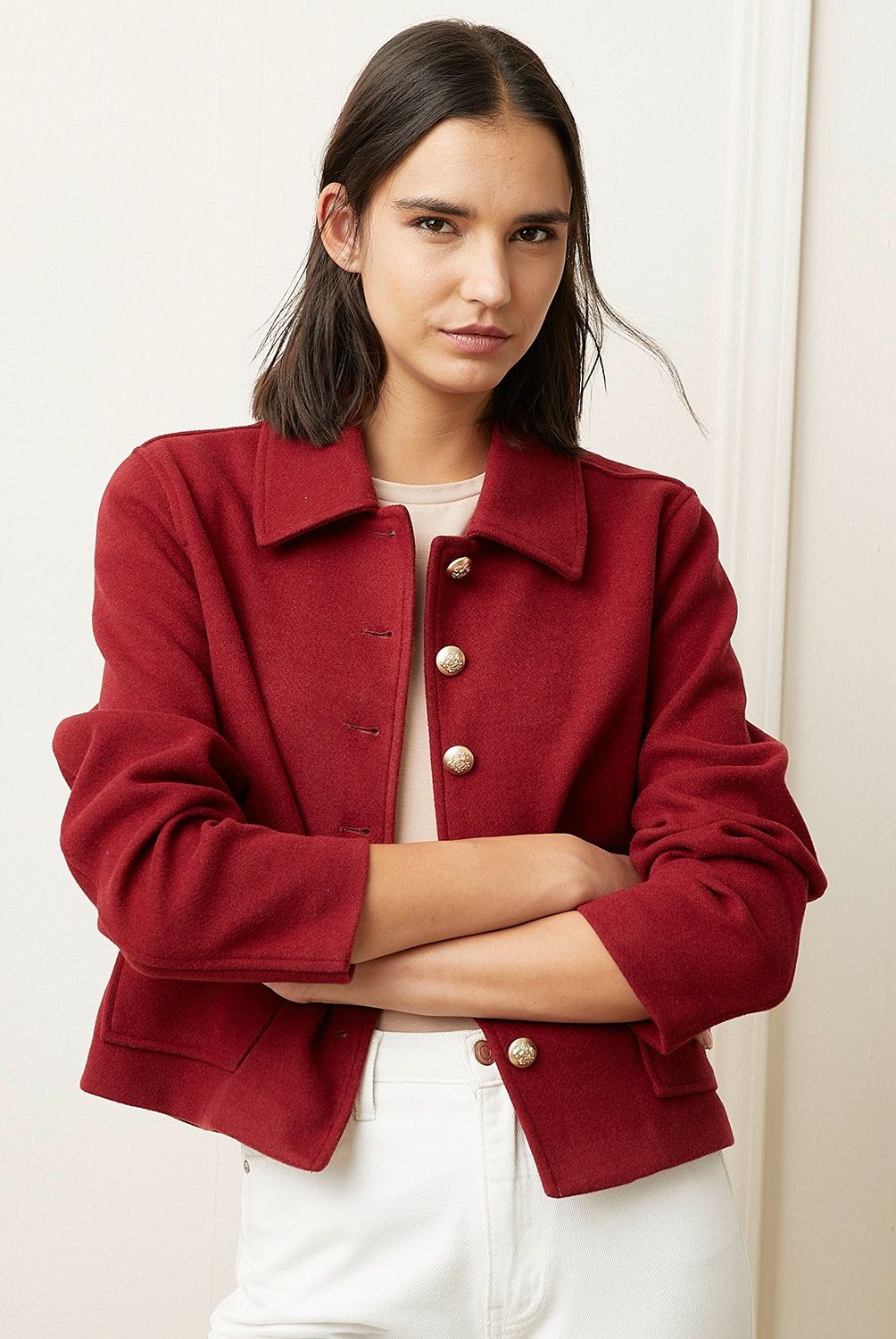 BASEMENT - Chaqueta Basement Diseño Liso Mujer Manga Larga