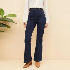 ELLE - Jeans Tiro Medio Mujer