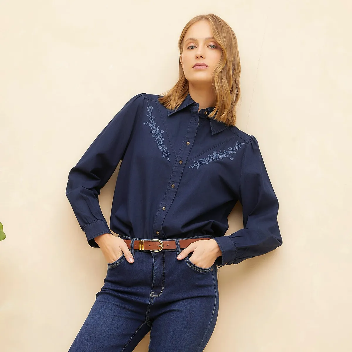 ELLE - Blusa Manga Larga Mujer ELLE